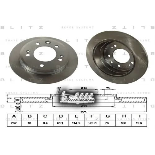 Диск Тормозной Hyundai I30/Ix35 07- Задн. Blitz 