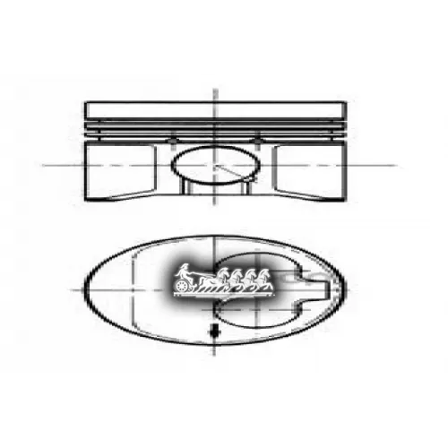 Поршень Dm.79.50x1.75x2.0x3.0 Std Цена За 1 Шт KOLBENSCHMIDT 