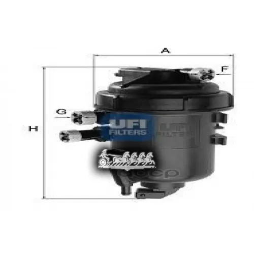Фильтр Топливный Fiat/Opel/Citroen (Diesel) UFI 55.125.00