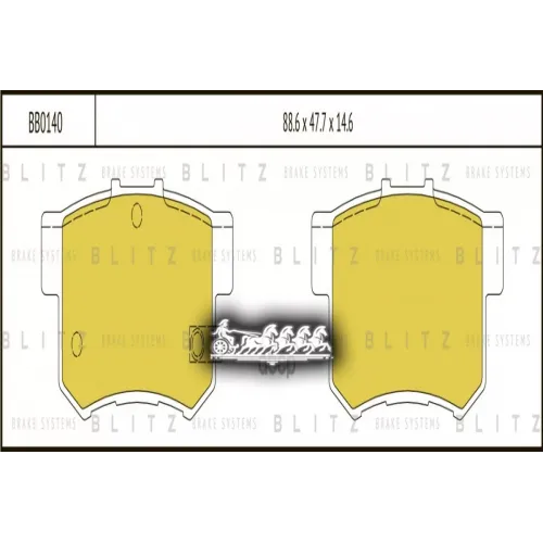 Колодки Тормозные Дисковые Зад Blitz 