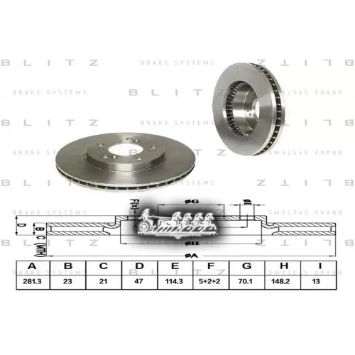 Диск Тормозной Honda Cr-V/Hr-V/Legend 94- Перед. Вент. Blitz 