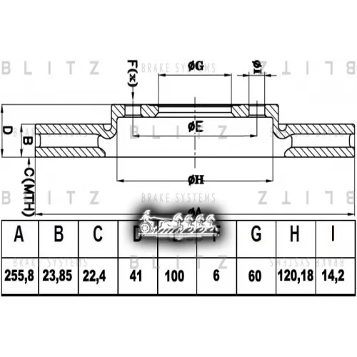 Диск Тормозной Daewoo Lanos/Nexia 95- Перед. Вент. Blitz 