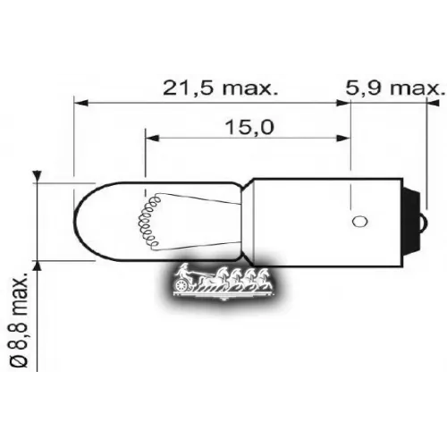 Лампа Доп. Освещ. Blue Effect 12V T4w 4W Ba9s (Картон) (Мин. 10 Шт.) Valeo 