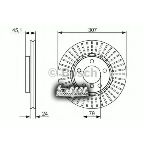 Диск Тормозной Mini Cooper S 10- Перед. Bosch 