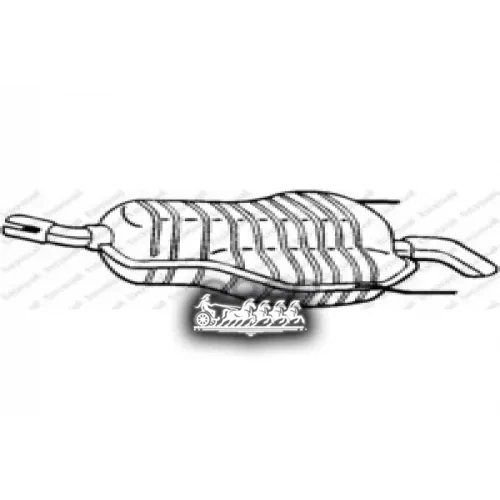 Глушитель Задний (Opel Astra H 04- ) Bosal 