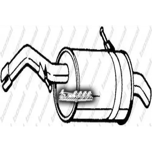 Глушитель Задний Citroen C3 05- Bosal 