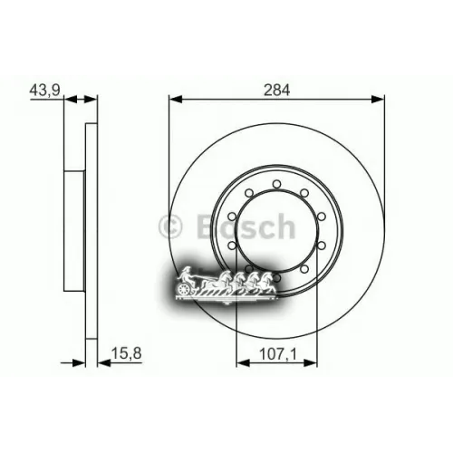 Диск Тормозной Ford Transit 06- Задн. Bosch 