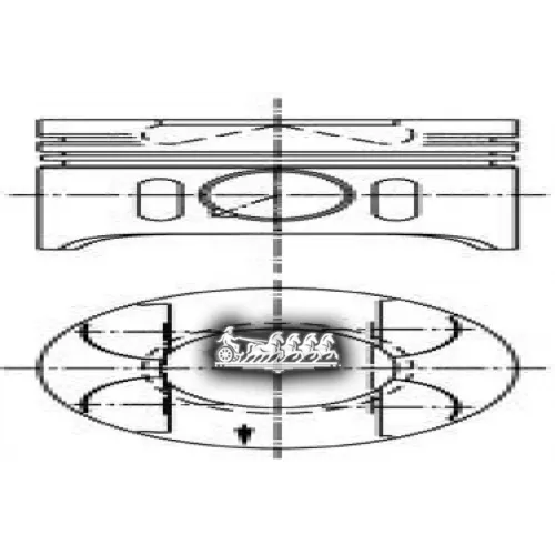 Поршень Dm.88.00x2.5x2.0x3.0 Std [1] Цена За 1 Шт KOLBENSCHMIDT 