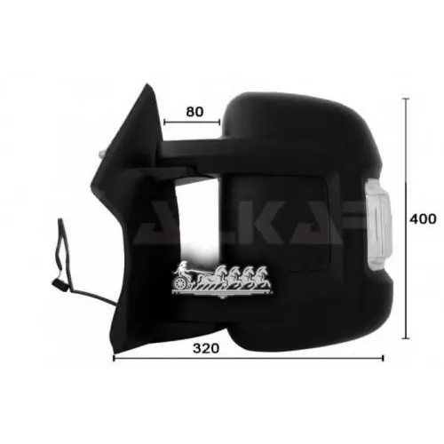 Зеркало Заднего Вида Psa Jumper/Ducato/Boxer 06- Мех.ук-Ль Поворот.прав. (В Сборе) ALKAR 