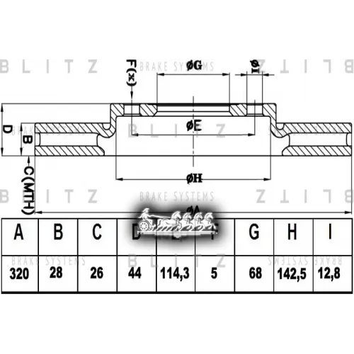 Диск Тормозной Nissan Qashqai 07- Перед. Вент. Blitz 