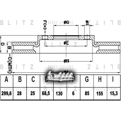 Диск Тормозной Mb Sprinter 06- Перед. Вент. Blitz 