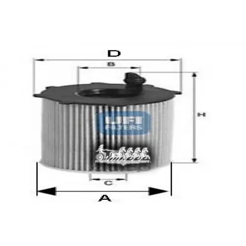 Фильтр Масляный Peugeot/Citroen/Ford/Mazda/Suzuki/Volvo 1.4D-2.0D UFI 