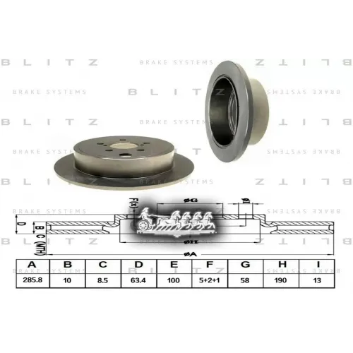 Диск Тормозной Subaru Forester/Impreza 07- Задн. Blitz 