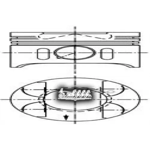 Поршень Комплект Mb W203/210/220/Sprinter -06 2.2/2.7/3.2 Om611/612/613 KOLBENSCHMIDT 
