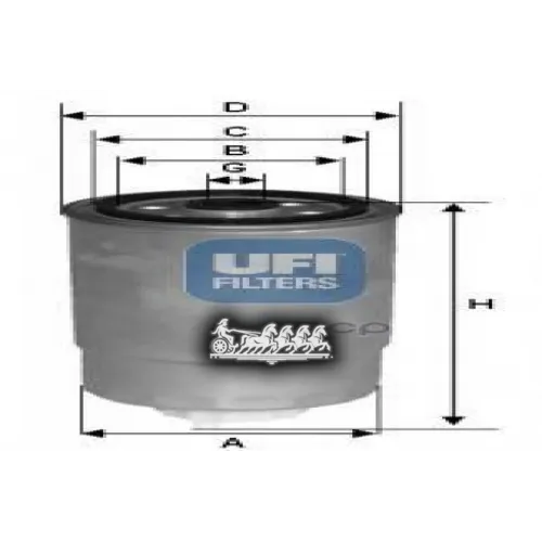 Фильтр Топливный Jeep/Chrysler 2.8Crd 07- UFI 24.528.01