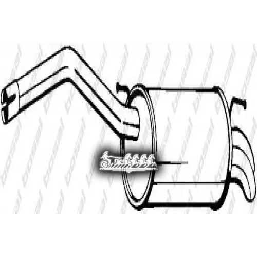 Глушитель Задний (V.w. Caddy Iii 04- ) Bosal 