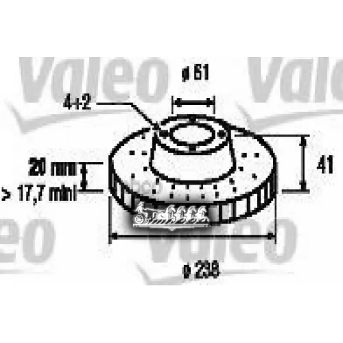 Диск Торм.renault Megane 95-2003 Valeo 