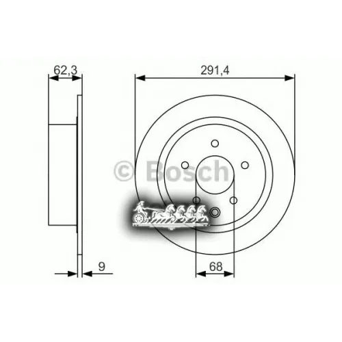 Диск Тормозной Nissan Juke/Qashqai/Teana 07- Задн. Bosch 