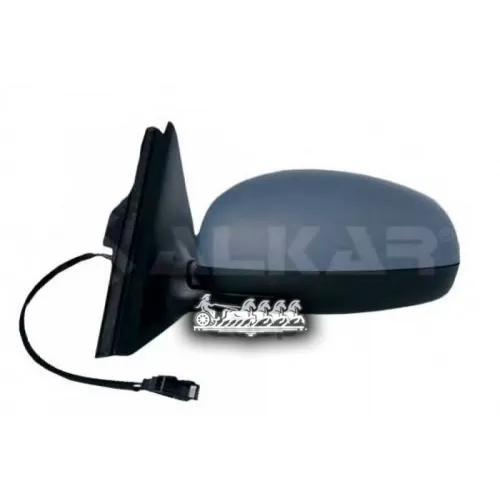 Зеркало Заднего Вида Skoda Fabia 07- Мех.асферич.грунт.лев. (В Сборе) ALKAR 