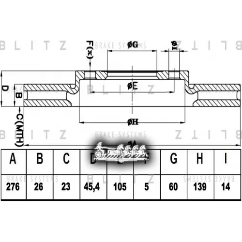 Диск Тормозной Gm Aveo/Cruze/Astra J 09- Перед. Вент. Blitz 
