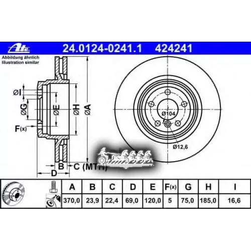 Диск Тормозной Bmw 7(F01) Задн. Ate 