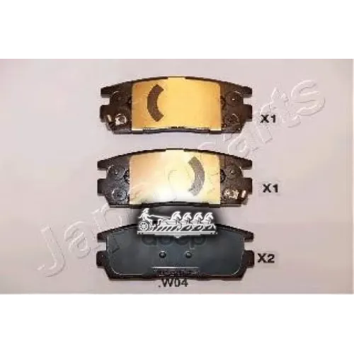Колодки Тормозные Дисковые Japanparts PP-W04AF