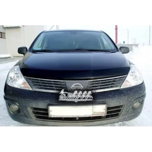 Дефлектор Капота Темный Nissan Tiida 2006-2011 Autofamily 