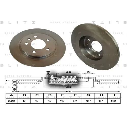 Диск Тормозной Chevrolet Cruze/Orlando 09- Задн. Blitz 