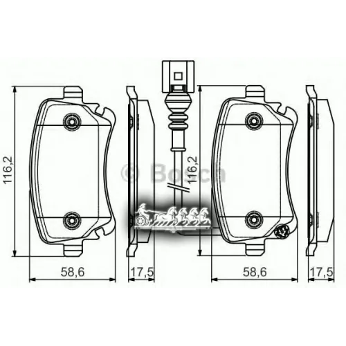Колодки Тормозные Vw Transporter/Multivan 03- Задн. Bosch 
