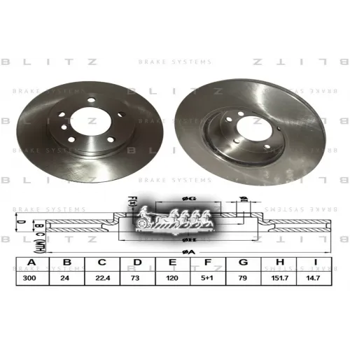 Диск Тормозной Bmw 3 (E90/91) 05- Перед. Вент. Blitz 