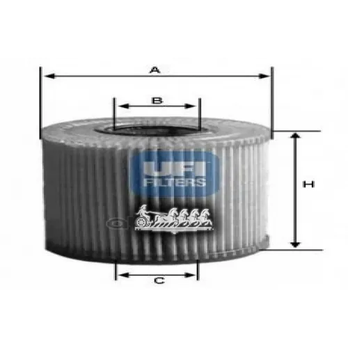 Фильтр Масляный Bmw E46/39/38 2.5D/3.0D/Land Rover Range Rover 3.0D 02- UFI 25.030.00