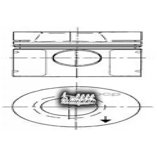 Поршень В Сборе Om364/366 Euro 1; (X4/X6) KOLBENSCHMIDT 