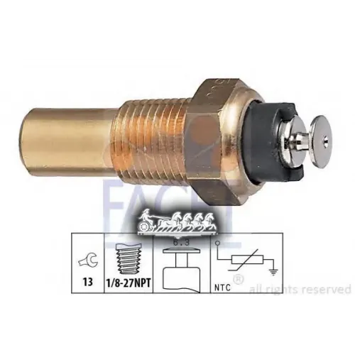 Датчик Температуры Охлаждающей Жидкости Facet 7.3005