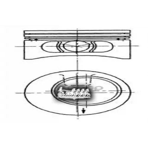 Поршень Комплект Opel Ascona/Astra/Calibra/Frontera/Kadett/Omega/Vectra -97 2.0/3.0 20Se/20Ne/C20ne/C20nz KOLBENSCHMIDT 