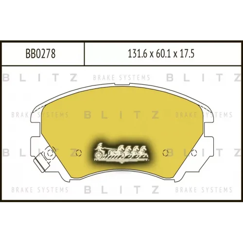 Колодки Тормозные Дисковые Перед Blitz 
