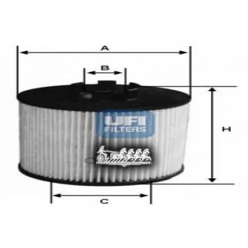 Фильтр Масляный Vw Golf/Jetta/Passat 05-/Audi A3/Skoda Octavia 03- UFI 25.047.00