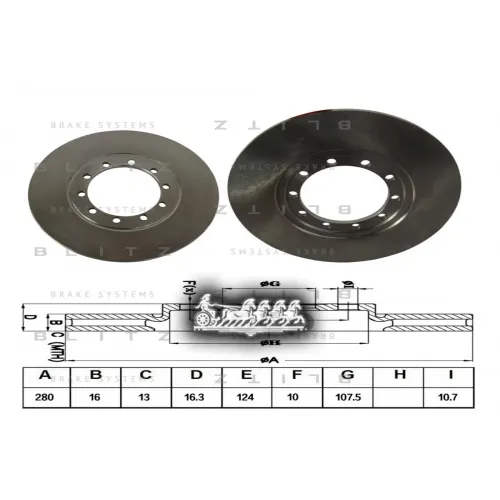 Диск Тормозной Ford Transit 06- Задн. Blitz 