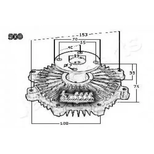 Термомуфта Вентилятора Japanparts VC-500