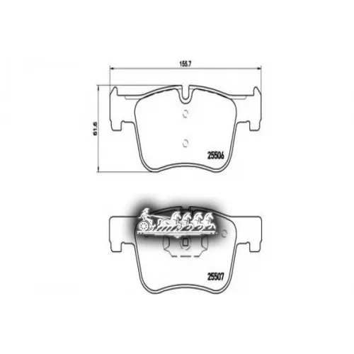 Колодки Тормозные Дисковые Перед Brembo 