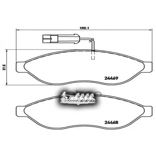 Колодки Тормозные Дисковые Перед Brembo 