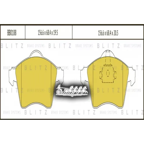 Колодки Тормозные Vw Transporter 95- Перед. Blitz 