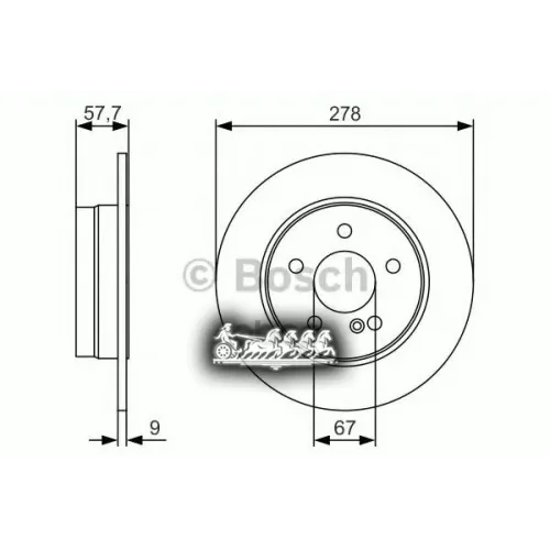 Диск Тормозной Mb W204 07- Задн. Bosch 