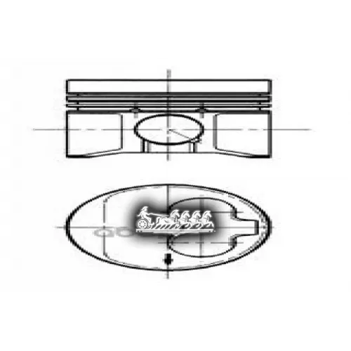 Поршень Dm.79.50x1.75x2.0x3.0 +1.00 Цена За 1 Шт KOLBENSCHMIDT 