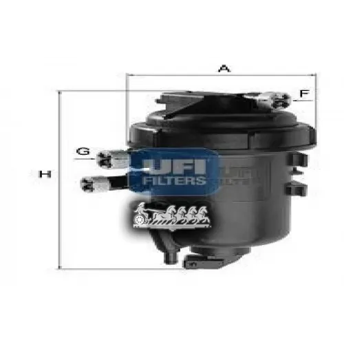 Фильтр Топливный Fiat/Opel/Citroen Antara/Croma 05- 2.0 UFI 