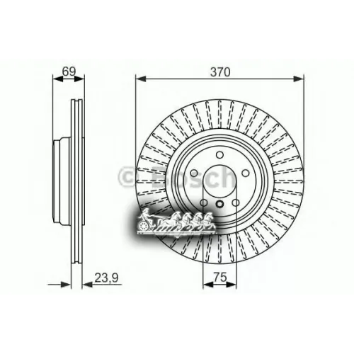 Диск Тормозной Bmw 7(F01) 09- Задн.вент. Bosch 
