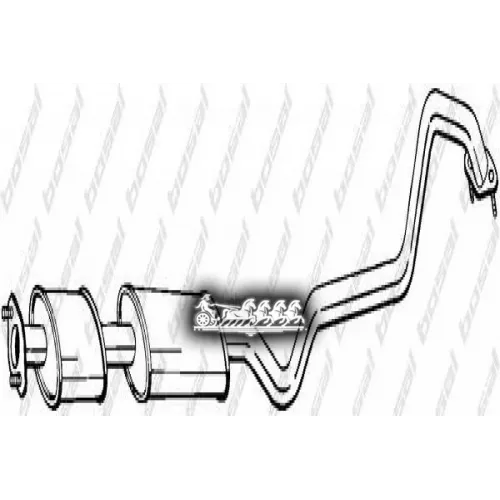 Глушитель Центральный (Niss Almera 00-02 ) Bosal 