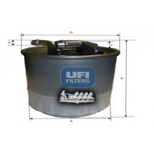 Фильтр Топливный Mb W203/211/164/Sprinter (901-906) 2.2D-4.2D UFI 24.107.00