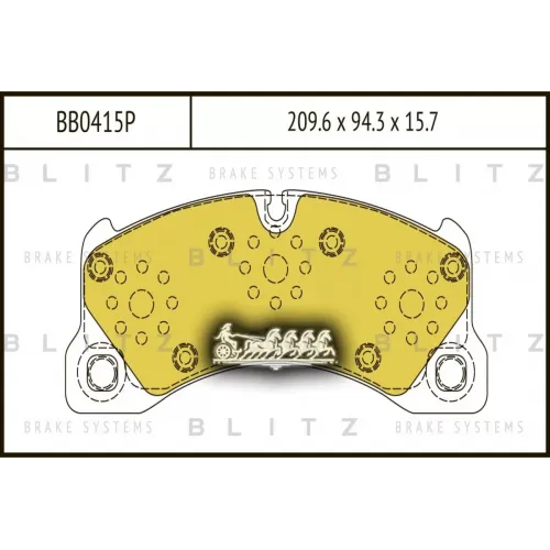 Колодки Тормозные Vw/Porsche Touareg/Cayenne 02- Перед. Blitz 