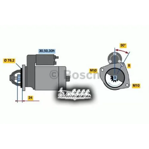 Стартер Bmw 3(E46)/5(E39) -04 1.4 Kw Bosch 