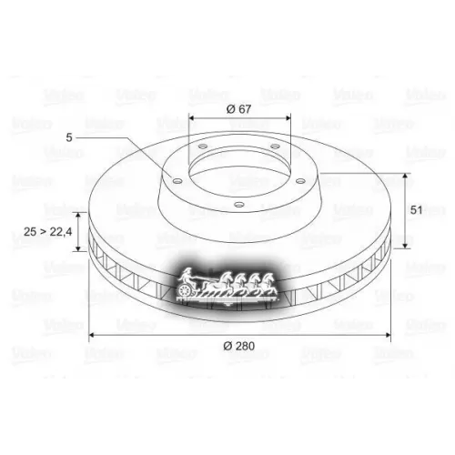 Диск Тормозной Mercedes A(W176) 12-/B(W246) 11- Перед X2 Valeo 